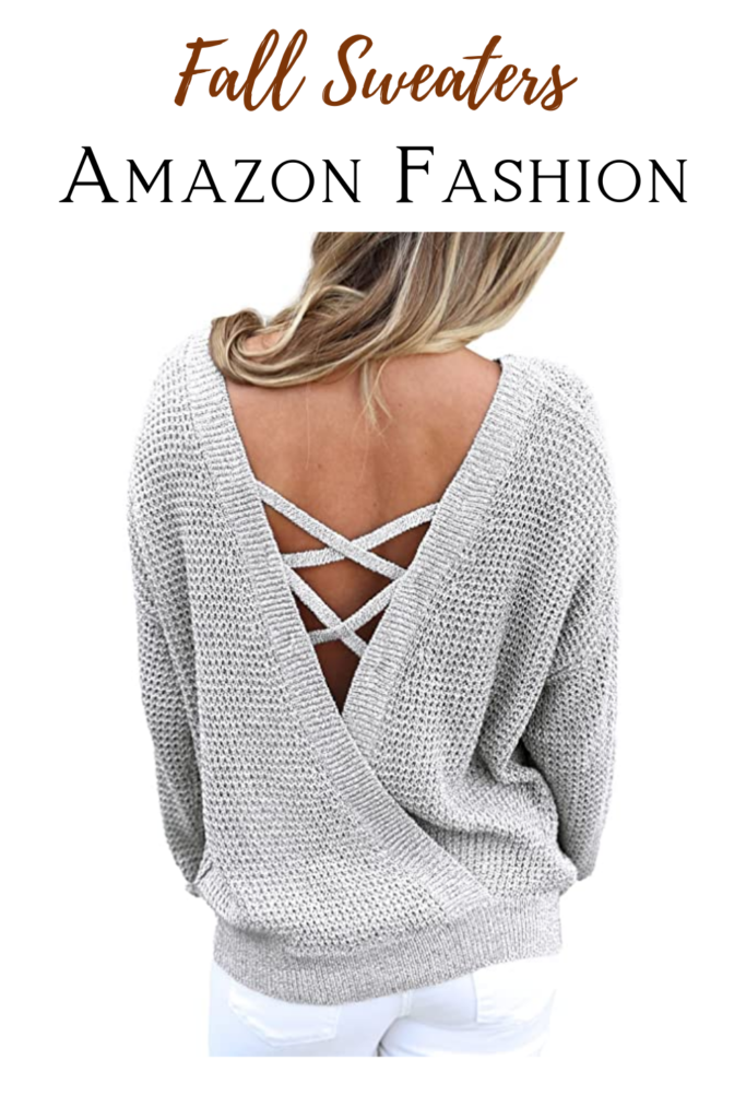 Amazon Fashion Backless Fall Sweater